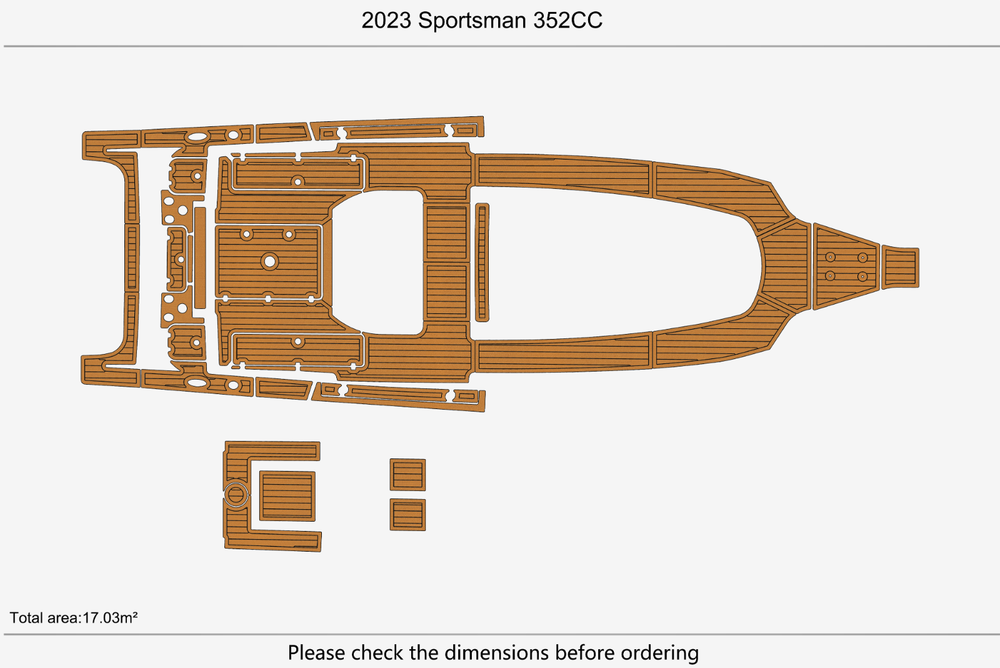 2023 Sportsman 352CC Marine teak deck seadek EVA Foam Boat flooring