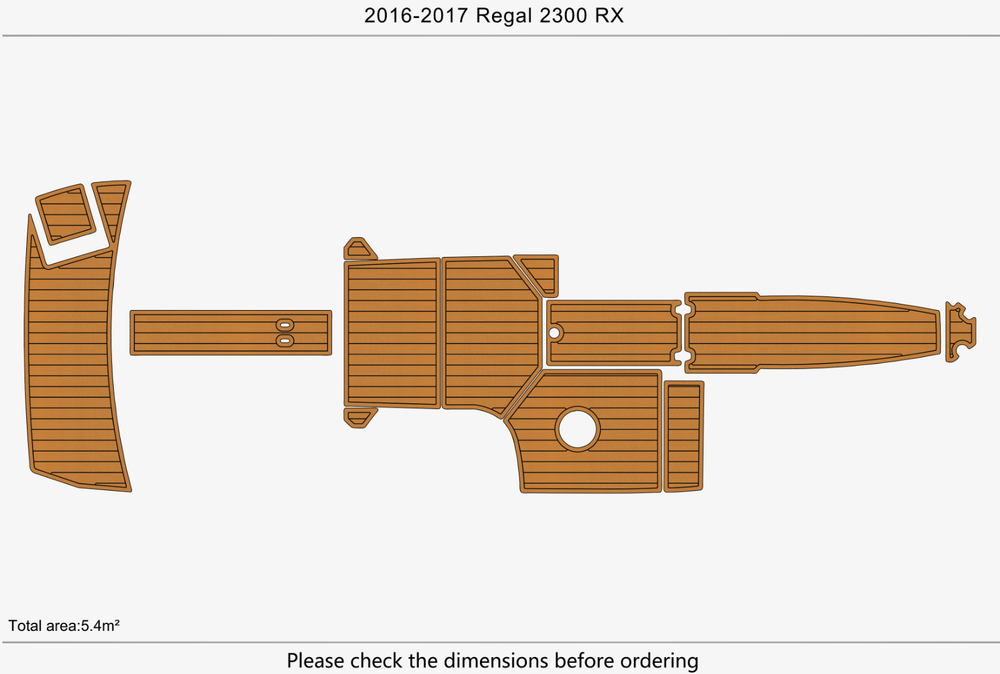 2016-2017 Regal 2300 RX Marine teak deck seadek EVA Foam Boat flooring