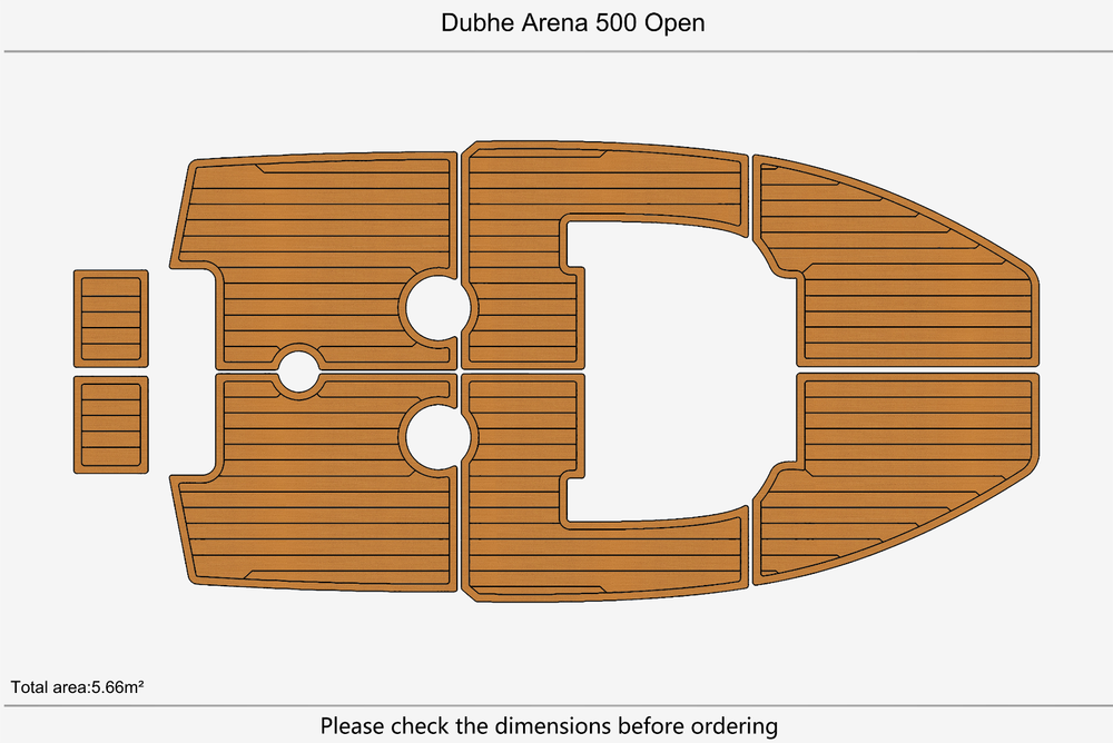 Dubhe Arena 500 Open Marine teak deck EVA Foam Boat flooring