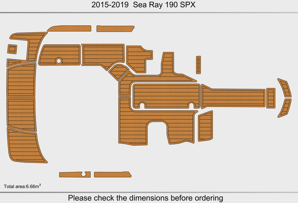 2015-2019 Sea Ray 190 SPX Marine teak deck seadek EVA Foam Boat flooring