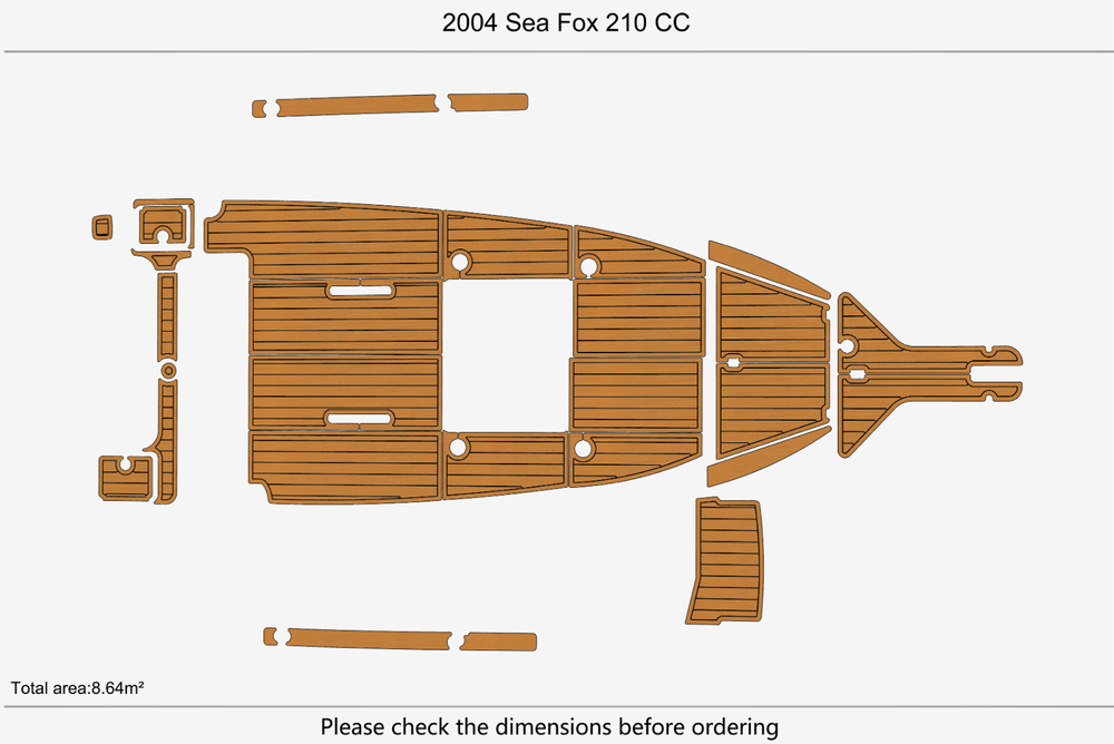 2004 Sea Fox 210 CC Marine teak deck seadek EVA Foam Boat flooring