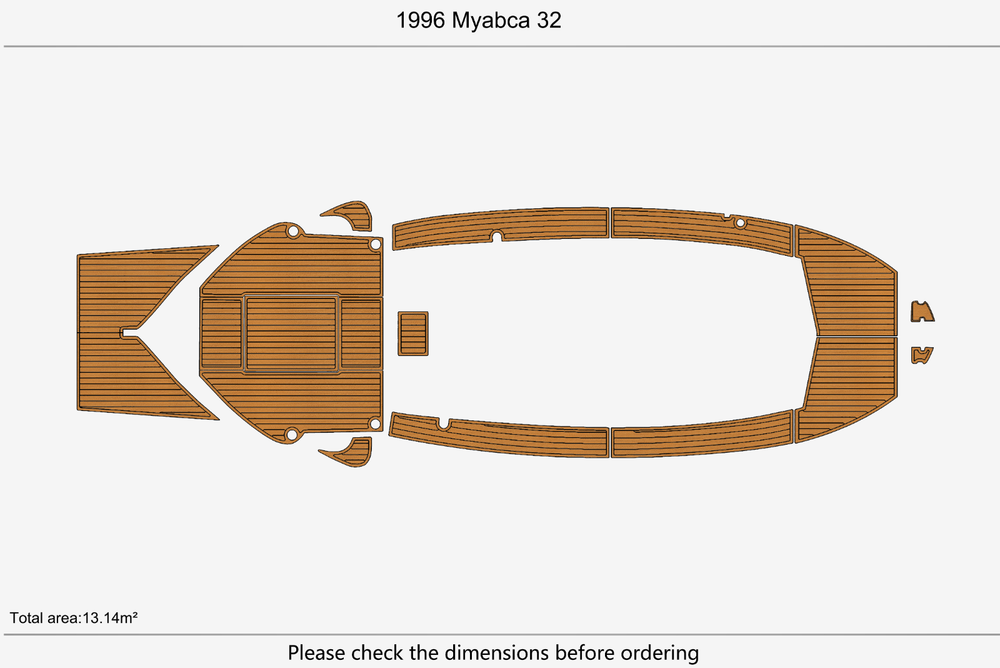 1996 Myabca 32 Marine teak deck EVA Foam Boat flooring