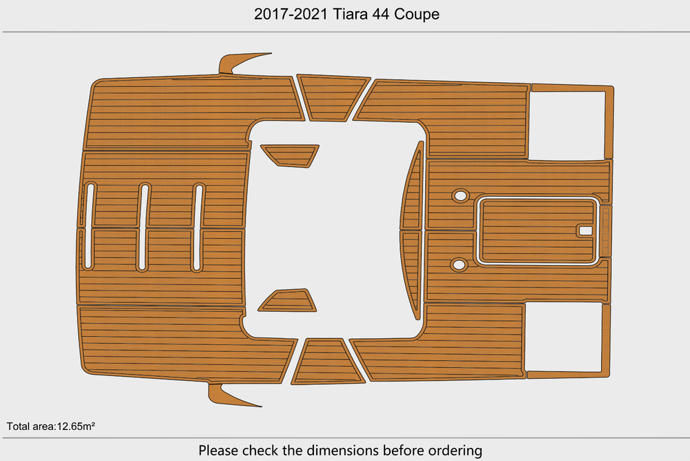 2017-2021 Tiara 44 Coupe Cockpit Swim platform 1/4"6mm EVA Foam faux mat floor