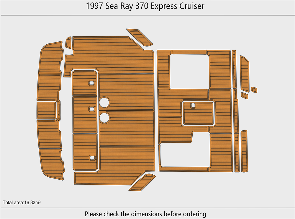 1997 Sea Ray 370 Express Cruiser Cockpit Swim platform 1/4"6mm EVA Foam floor