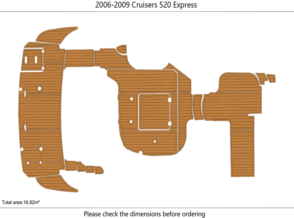 2006-2009 Cruisers 520 Express Cockpit Swim platform 1/4"6mm EVA foam floor