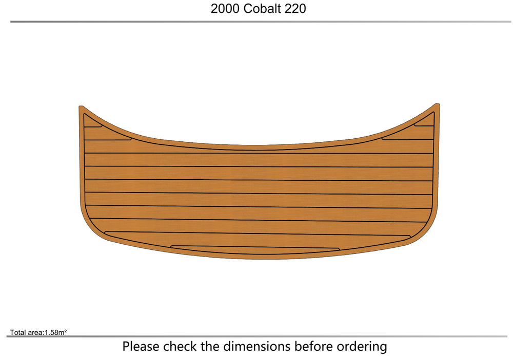 2000 Cobalt 220 Swim platform 1/4"6mm EVA foam faux mat floor
