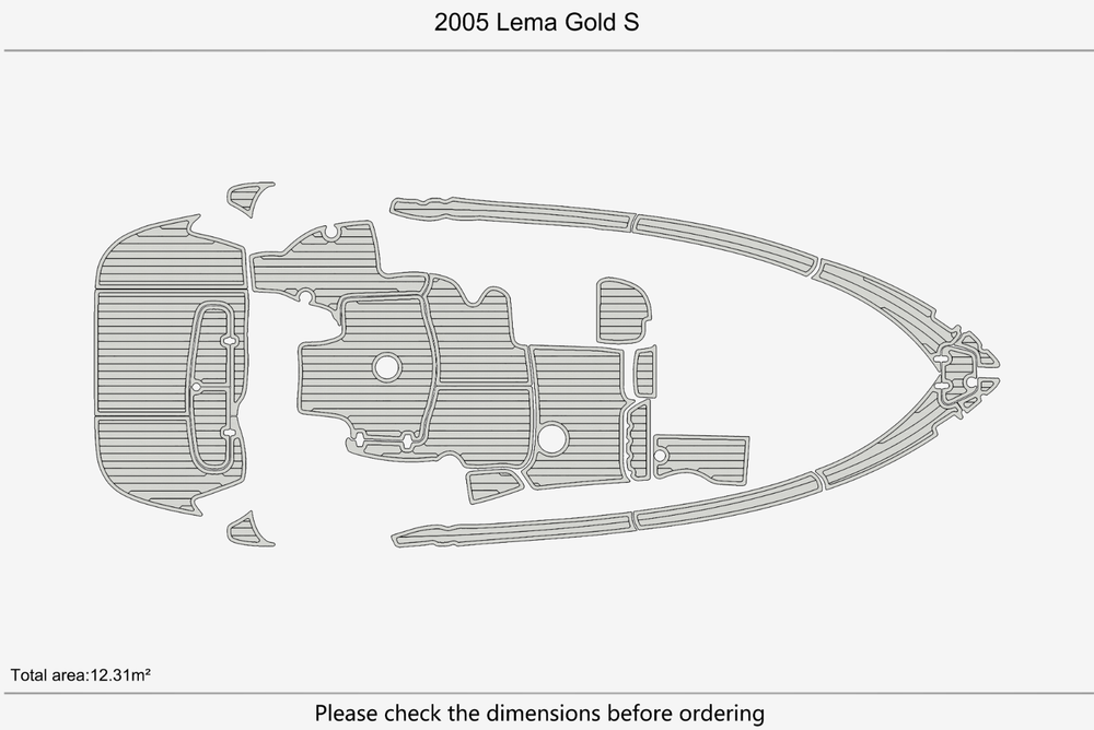 2005 Lema Gold S Marine teak deck EVA Foam Boat flooring