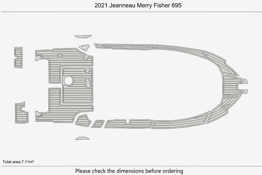 2021 Jeanneau Merry Fisher 695 Marine teak deck EVA Foam Boat flooring