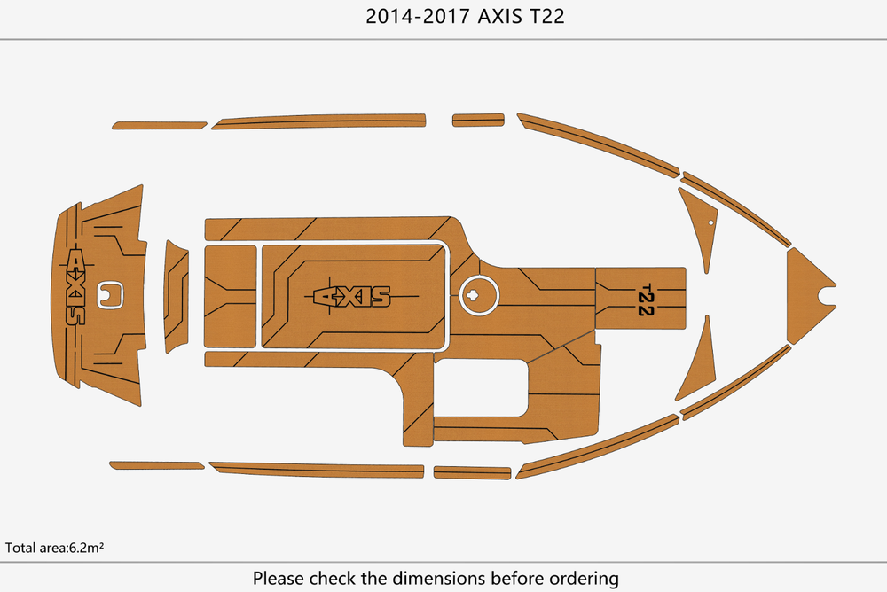 2014-2017 AXIS T22 Marine teak deck EVA Foam Boat flooring