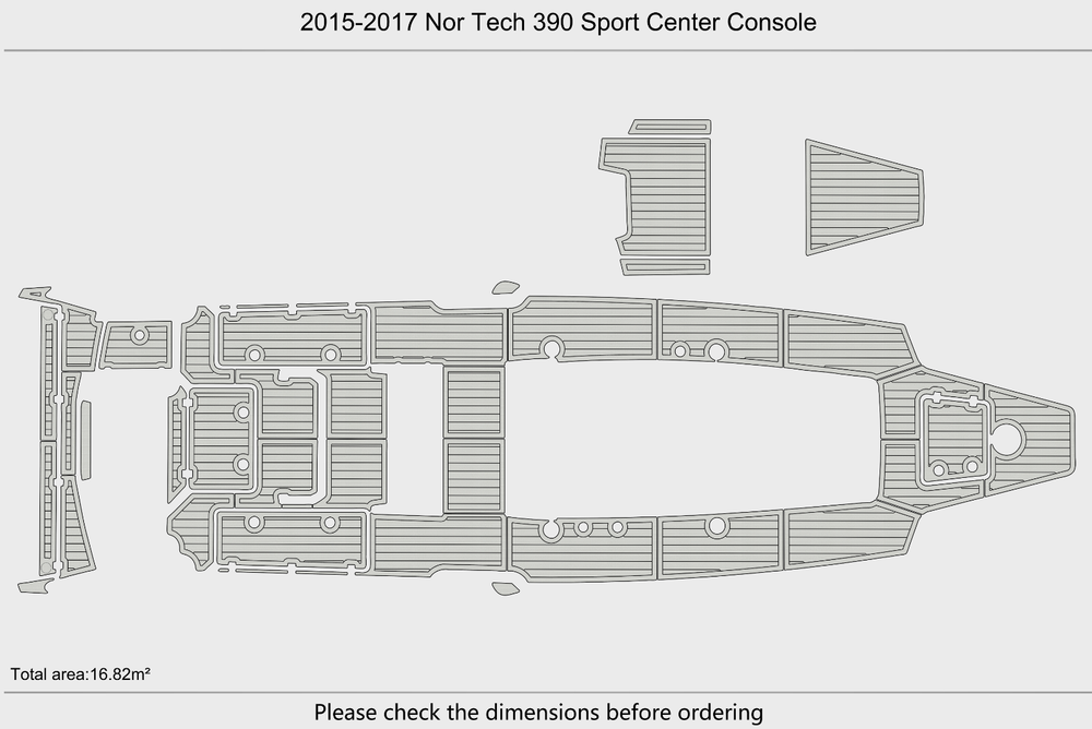 2015-2017 Nor Tech 390 Sport C C Cockpit Swim platform 1/4"6mm EVA floor