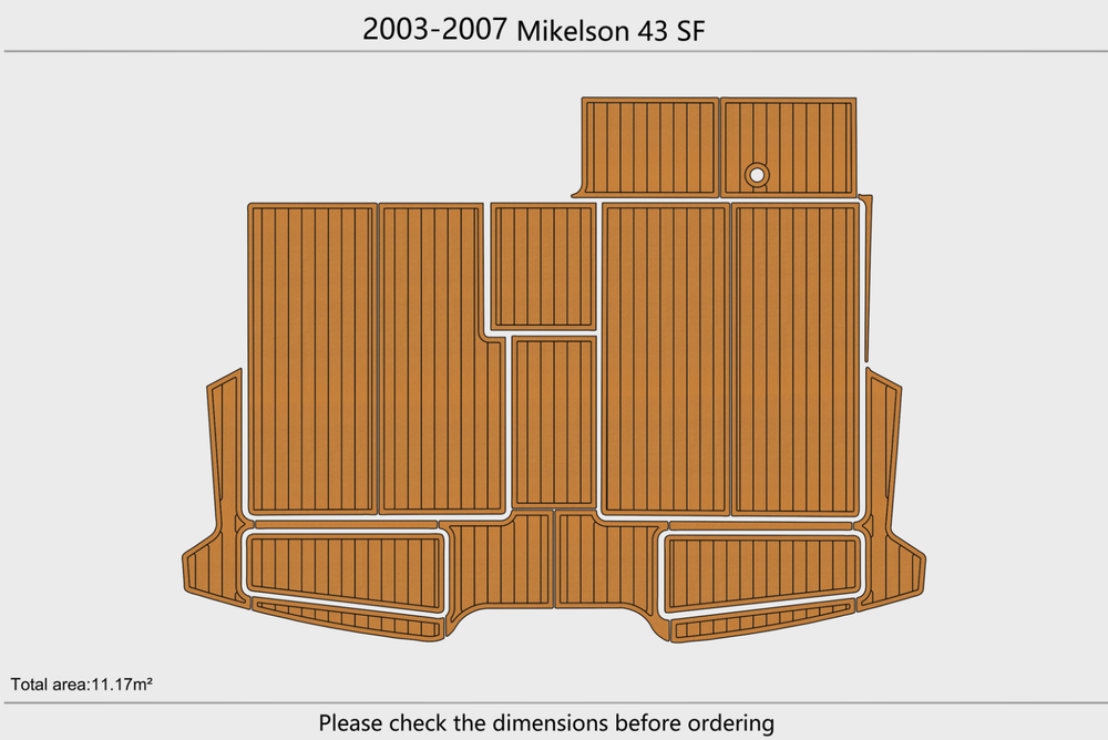 2003-2007 Mikelson 43 SF Cockpit 1/4"6mm EVA Foam floor