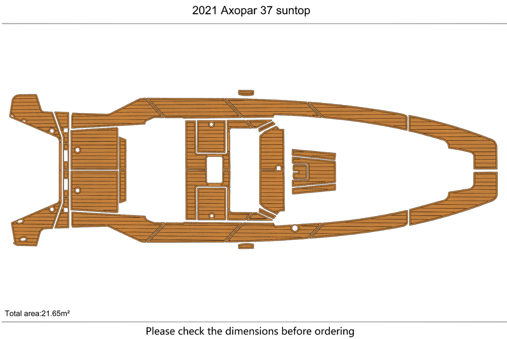 2021 Axopar 37 suntop Cockpit Swim platform 1/4"6mm EVA Foam floor