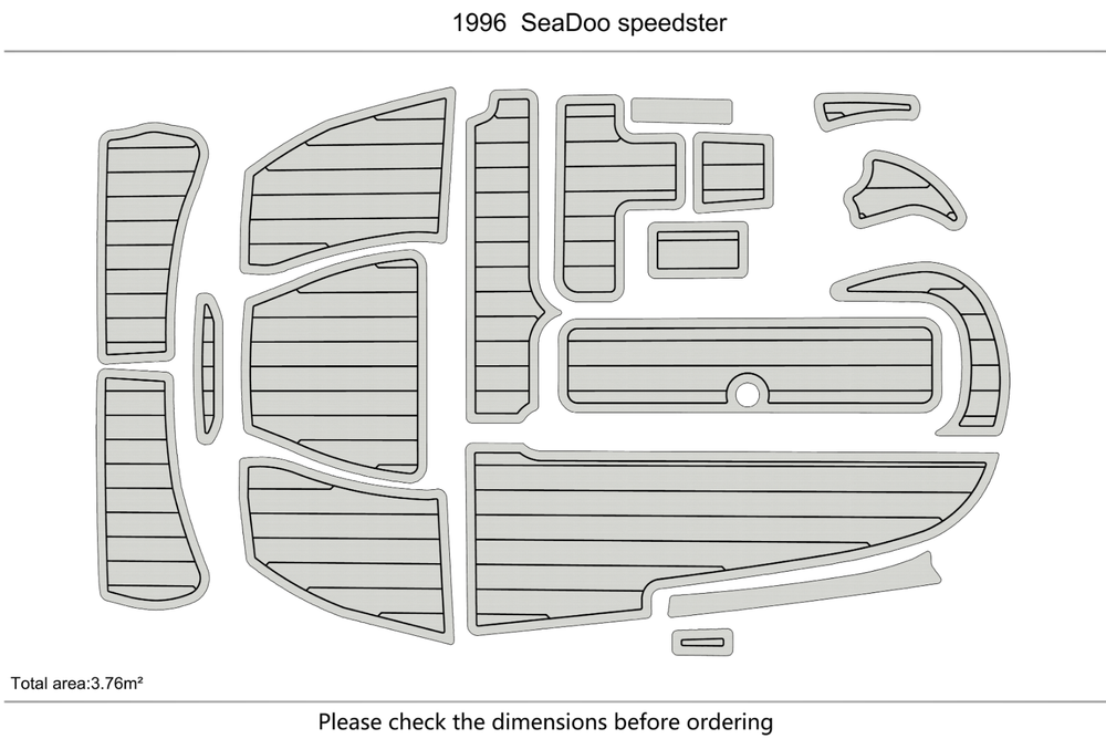 1996 sea doo speedster Cockpit Swim platform 1/4" 6mm EVA faux foam mat Floor