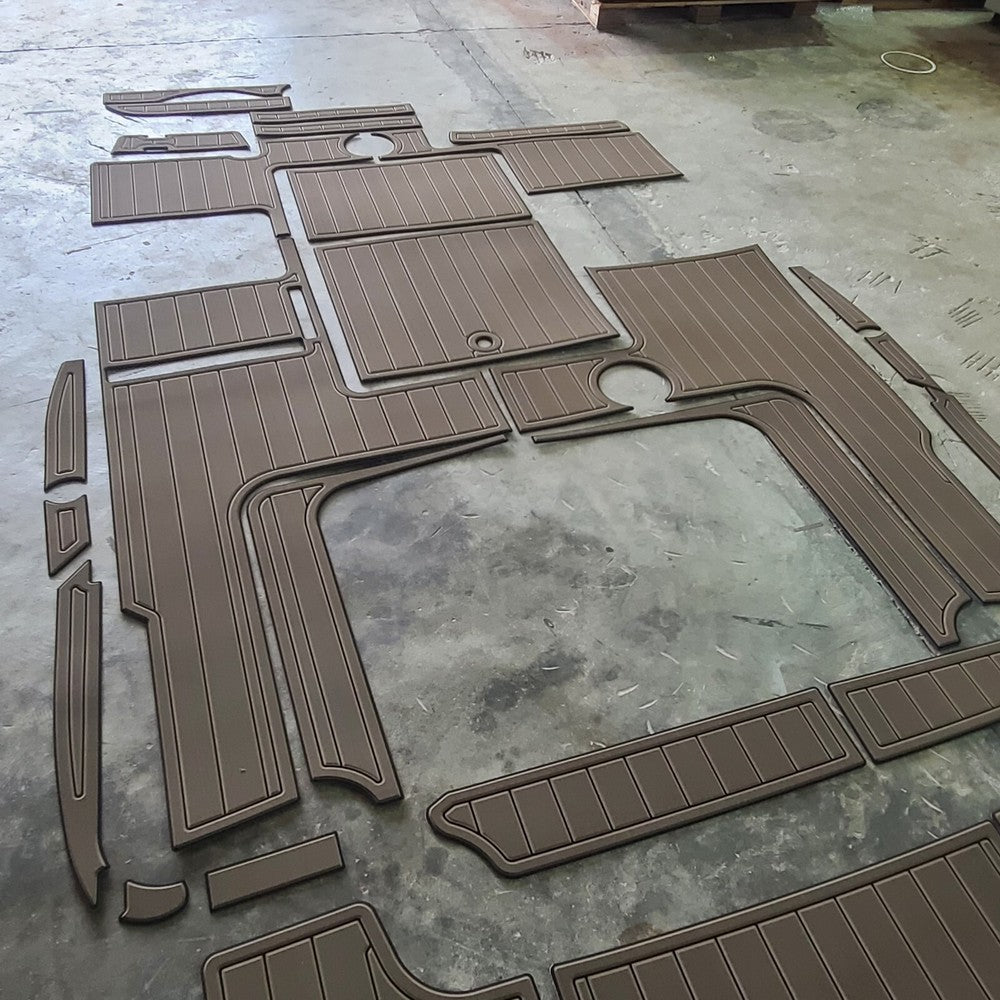 1998 SEA RAY 215EC Cockpit Swim Platform Pads 1/4" 6mm EVA FAUX Teak Decking