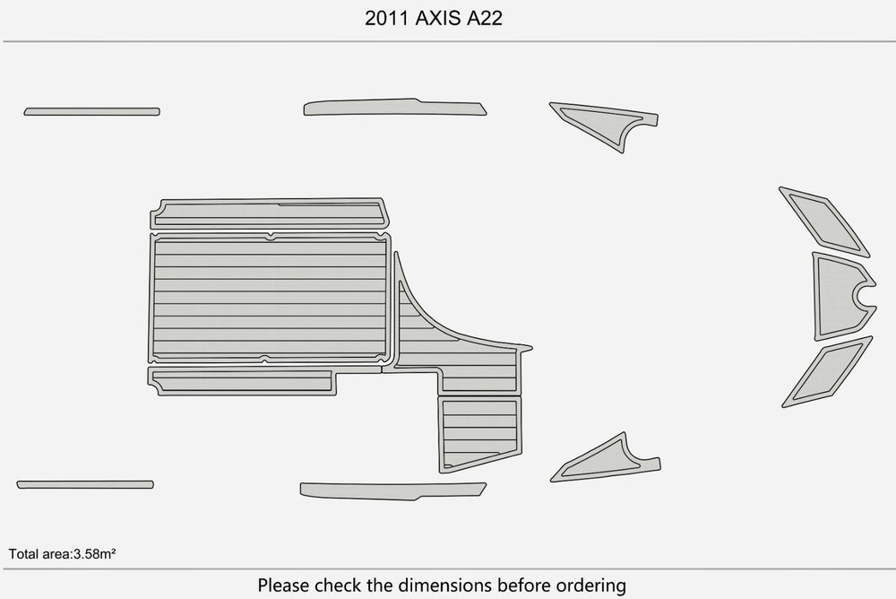 2011 AXIS A22 Marine teak deck EVA Foam Boat flooring