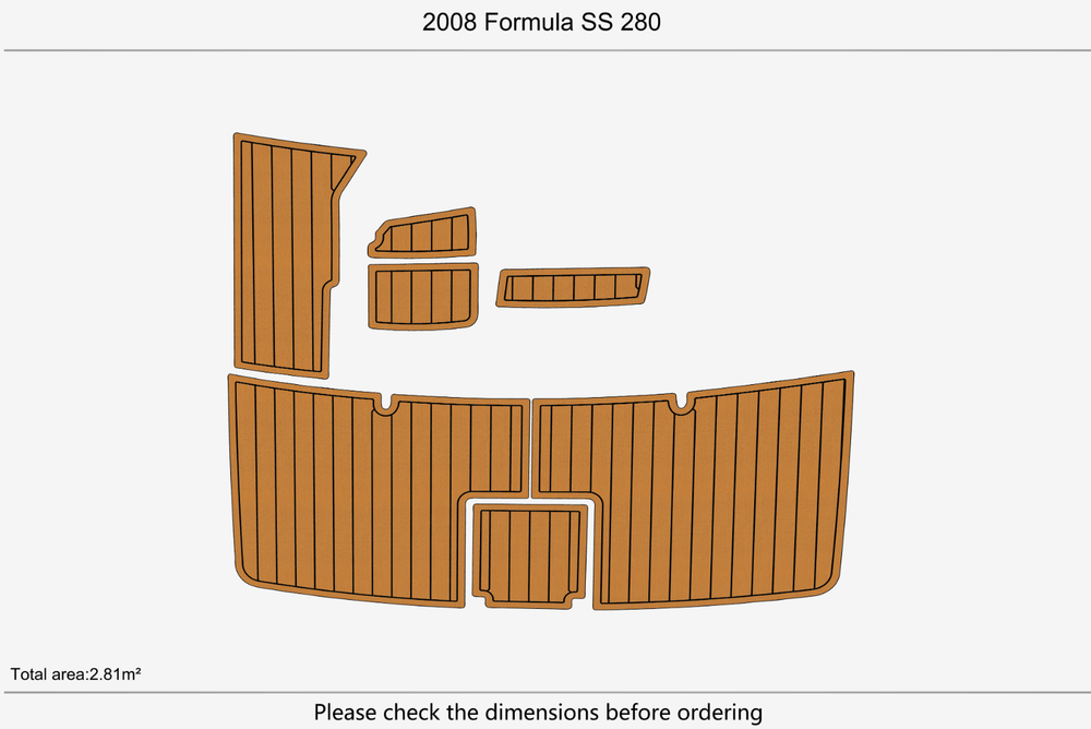 2008 Formula SS 280 Swim platform 1/4"6mm EVA Foam carpet marine floor