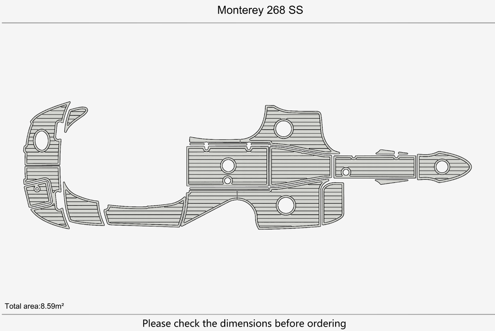 2006 Monterey 268 SS Marine teak deck EVA Foam Boat flooring