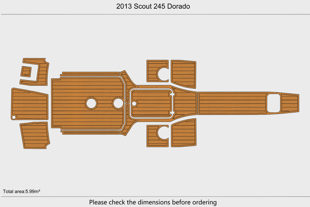 2013 Scout 245 Dorado Cockpit Swim platform 1/4"6mm EVA Foam floor