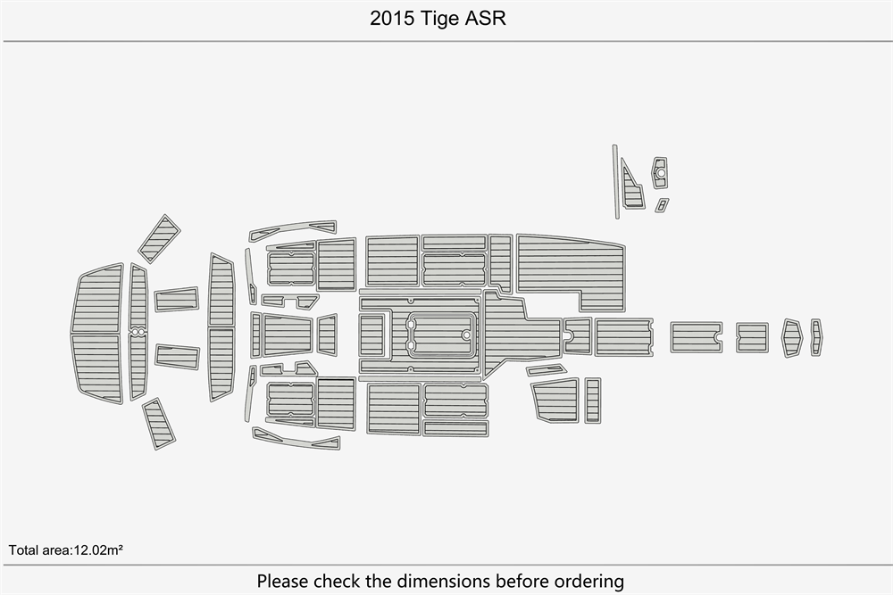 2015 Tige ASR Marine teak deck seadek EVA Foam Boat flooring