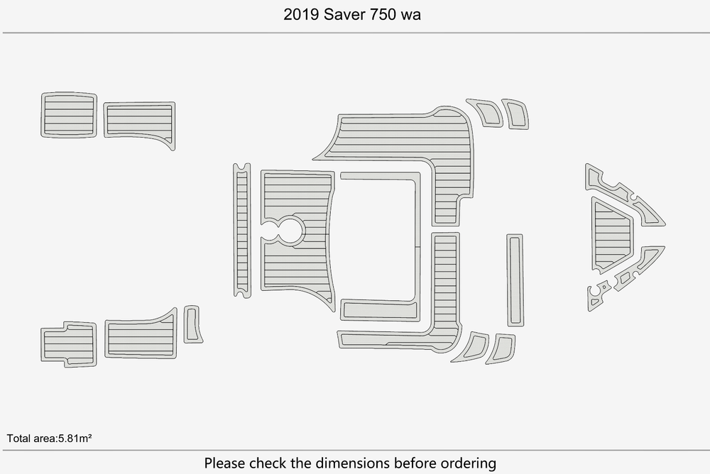 2019 Saver 750 WA Marine teak deck seadek EVA Foam Boat flooring