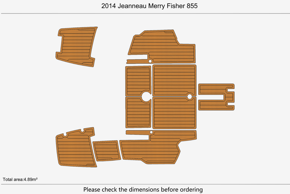 2014 Jeanneau Merry Fisher 855 Marine teak deck EVA Foam Boat flooring