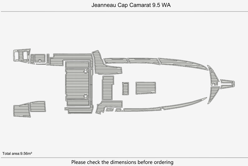 Jeanneau Cap Camarat 9.5 WA Marine teak deck EVA Foam Boat flooring