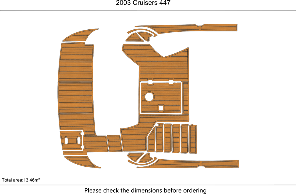 2007-2009 Cruisers 447 Cockpit Swim platform 1/4"6mm EVA foam floor