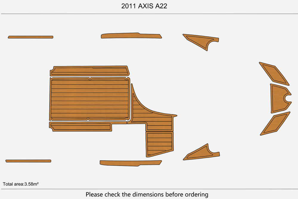 2011 AXIS A22 Marine teak deck EVA Foam Boat flooring
