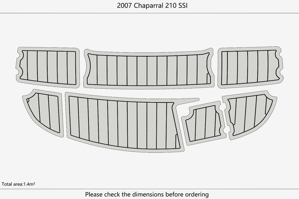 2007 Chaparral 210 SSI Anti-slip mat Custom EVA teak marine deck flooring