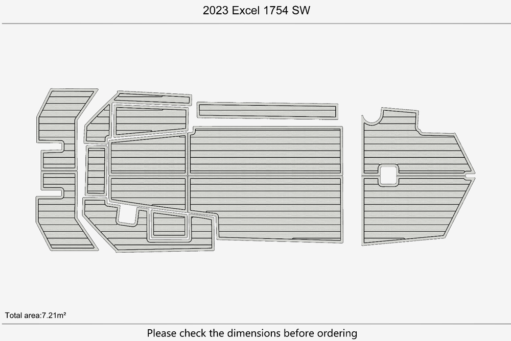 2023 Excel 1754 SW Marine teak deck EVA Foam Boat flooring