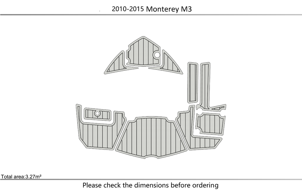 2010-2015 Monterey M3 Swim platform bow 1/4"6mm EVA Foam floor