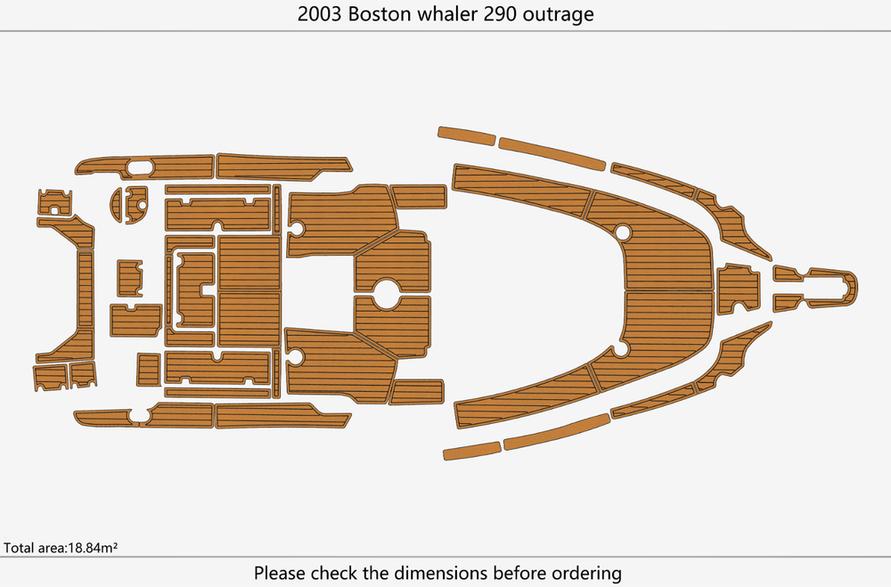 2003 Boston whaler 290 outrage Anti-slip Custom EVA marine deck flooring