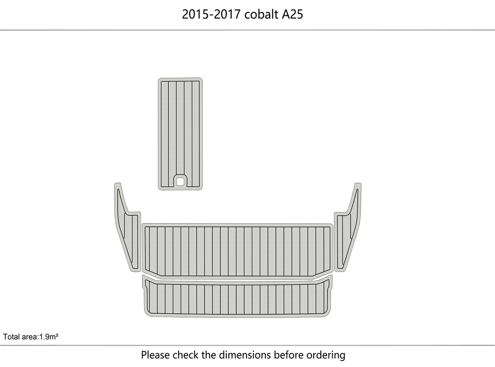 2015-2017 cobalt A25 Swim platform 1/4"6mm EVA foam floor
