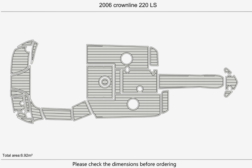 2006 Crownline 220 LS EVA foam faux teak deck carpet marin mat floor