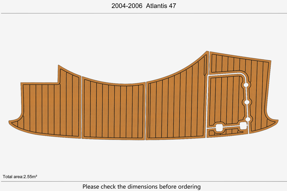 2004-2006 Atlantis 47 Swim platform 1/4" 6mm EVA foam marine floor