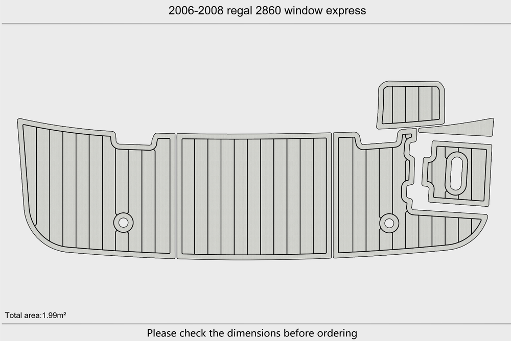 2006-2008 Regal 2860 Window Express Marine teak deck EVA Foam Boat flooring