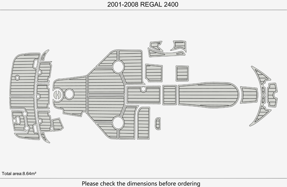 2001-2008 regal 2400 Cockpit Swim platform 1/4"6mm EVA foam faux MAT floor