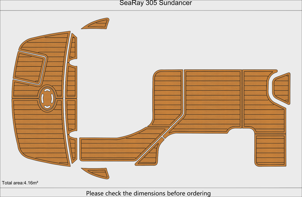 2010-2015 Sea Ray 305 sundancer Cockpit Swim platform 1/4"6mm EVA foam mat floor