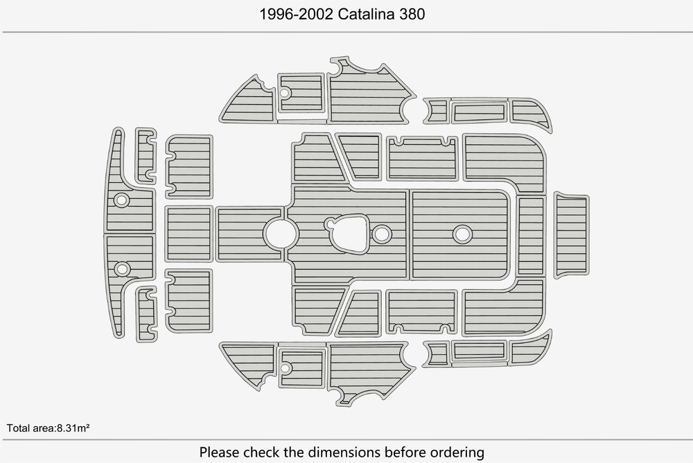 1996-2002 Catalina 380 Cockpit Swim platform 1/4"6mm EVA faux Foam marine floor