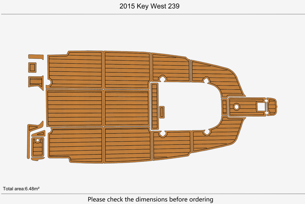 2015 Key West 239 Cockpit Swim platform 1/4"6mm EVA Foam faux mat floor