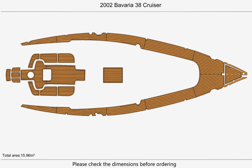 2002 Bavaria 38 Cruiser Anti-slip mat Custom EVA faux teak marine flooring