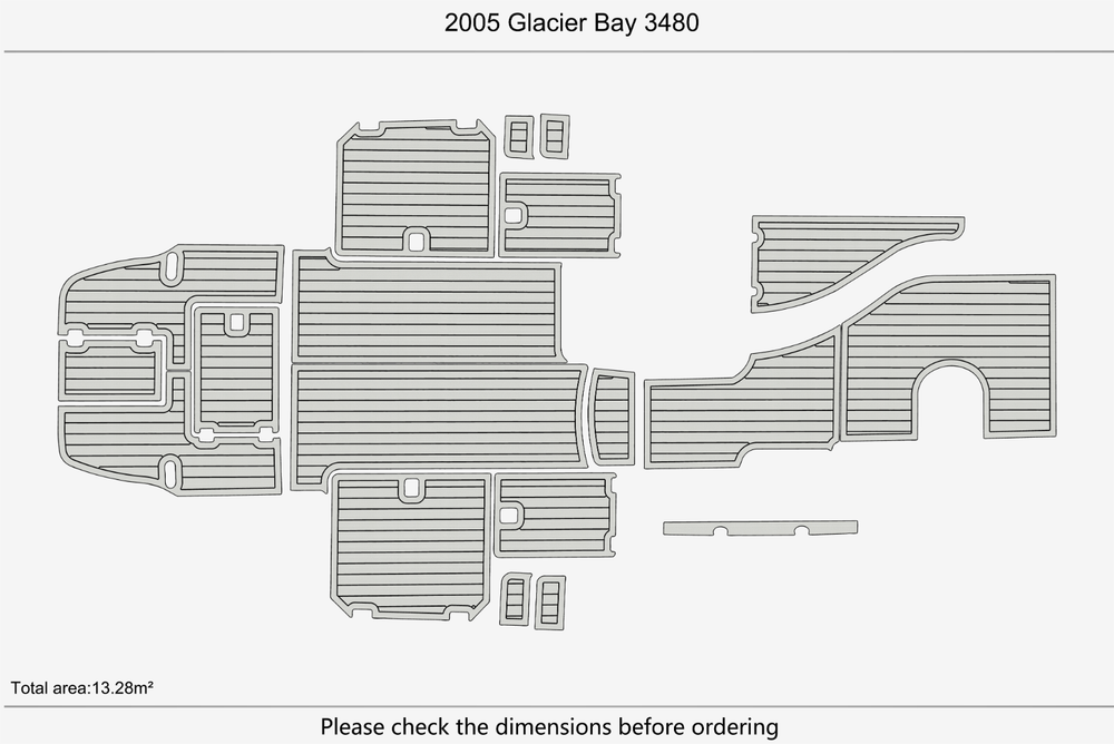 2005 Glacier Bay 3480 Cockpit 1/4"6mm EVA Foam carpet marine floor