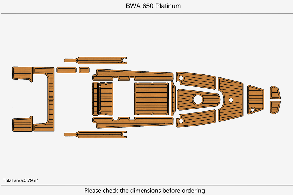 BWA 650 Platinum Marine teak deck EVA Foam Boat flooring