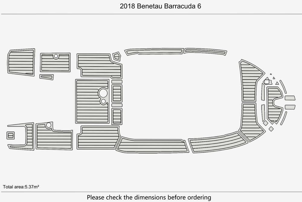 2018 Benetau Barracuda 6 Marine teak deck EVA Foam Boat flooring