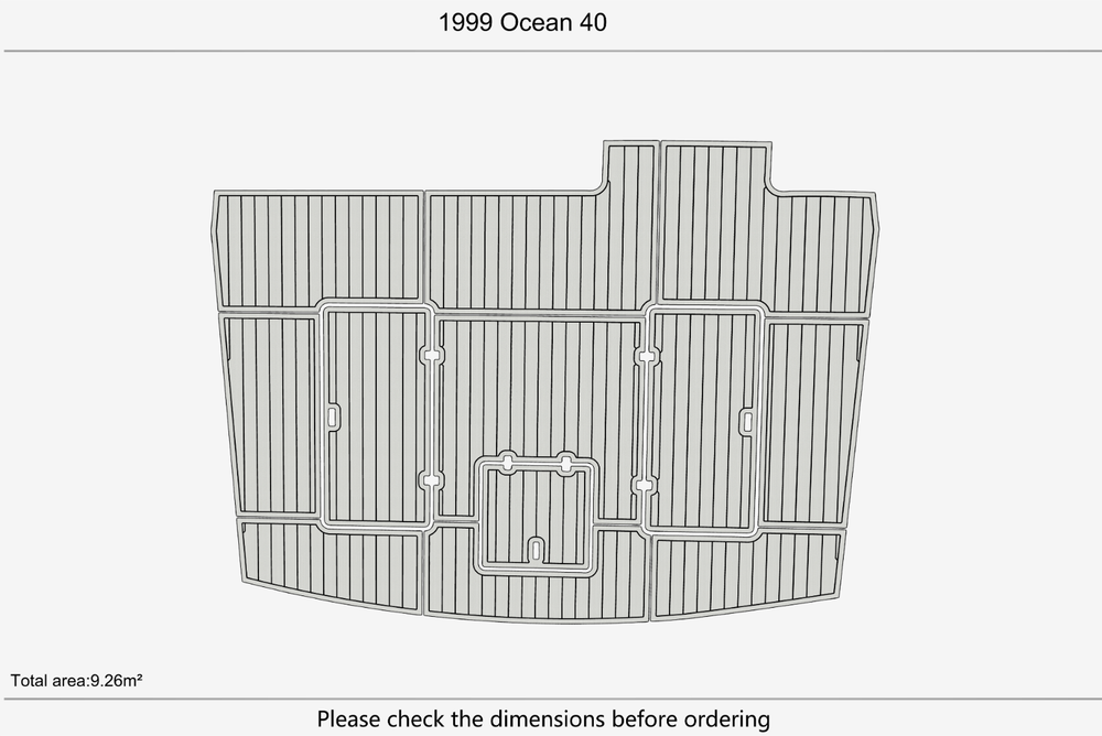 1999 Ocean 40 Cockpit 1/4"6mm EVA Foam floor