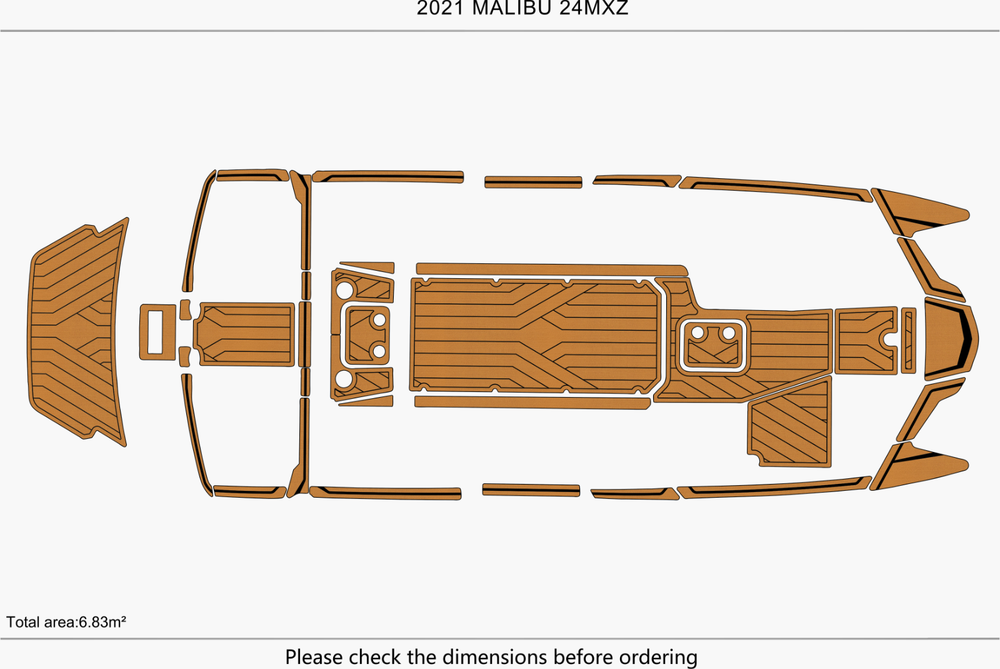 2021 malibu 24 mxz Cockpit & swim platform 1/4" 6mm EVA Faux floor