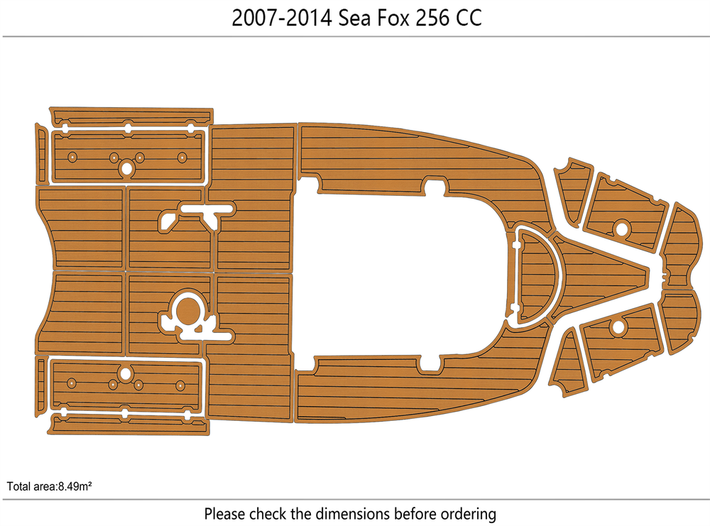 2007-2014 Sea Fox 256 CC Marine teak deck seadek EVA Foam Boat flooring