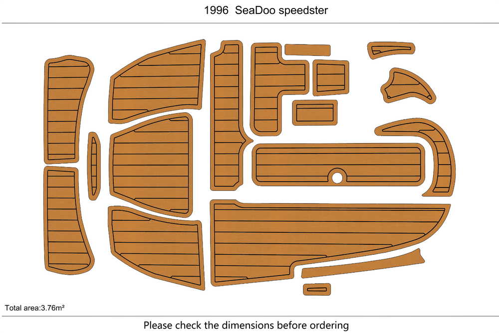 1996 sea doo speedster Cockpit Swim platform 1/4" 6mm EVA faux foam mat Floor