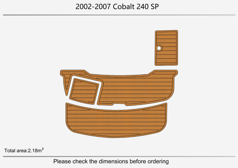2002-2007 Cobalt 240 Swim platform 1/4"6mm EVA foam faux mat floor
