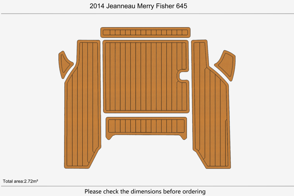 2014 Jeanneau Merry Fisher 645 Marine teak deck EVA Foam Boat flooring